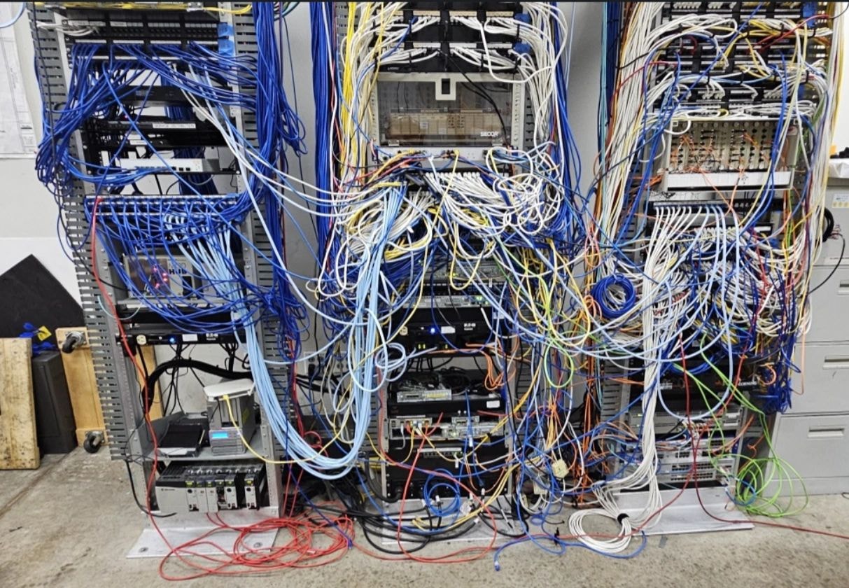 IDF 13 cabling before remediation